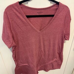 Torrid Women's Mauve V-Neck Tee
